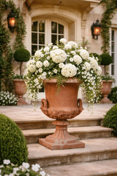 Preview: Terracotta-Pokal aus Impruneta im Empire-Stil – majestätische Eleganz und toskanische Handwerkskunst